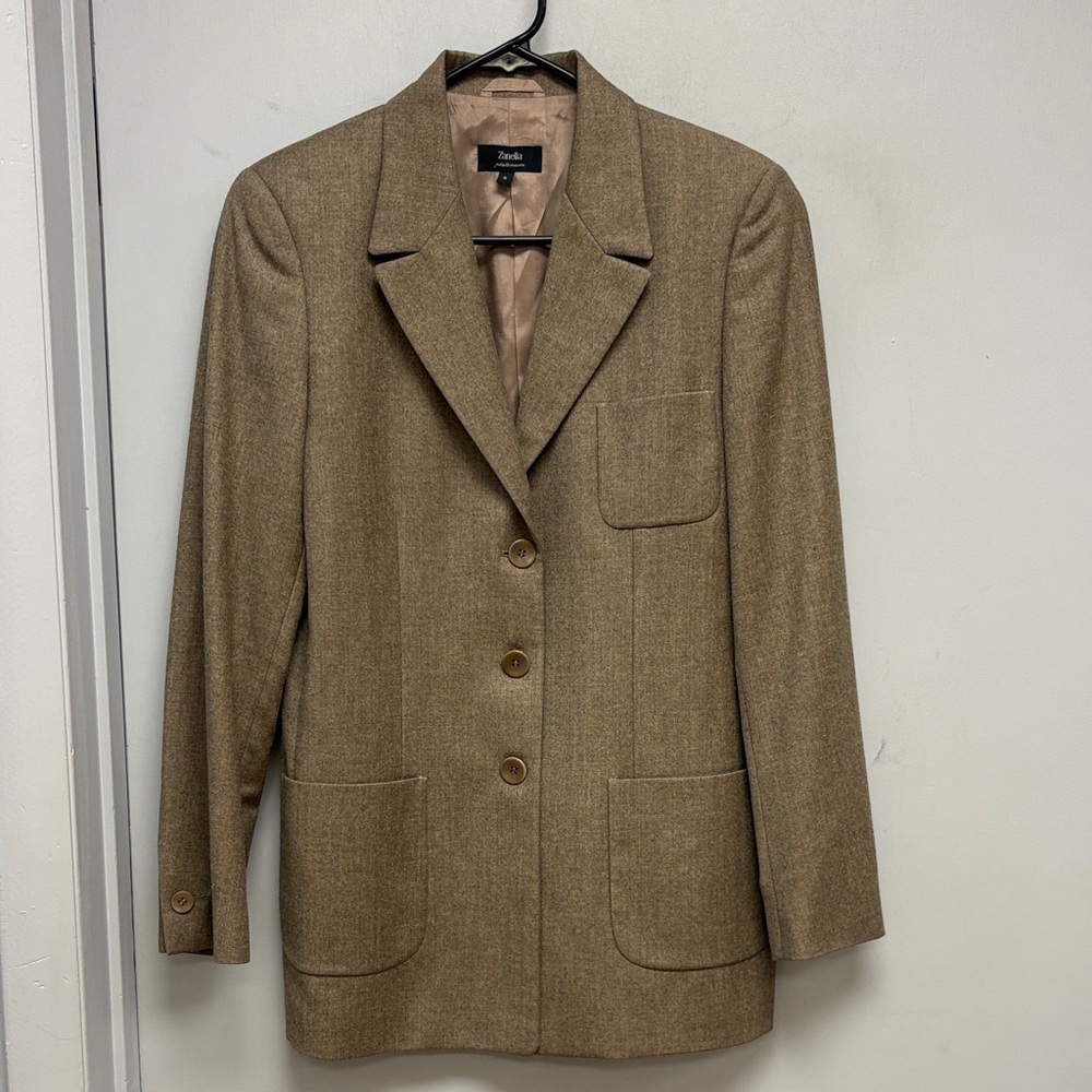 Zanella Platinum Blazer – Loro Piana Wool & Cashmere – Size 6